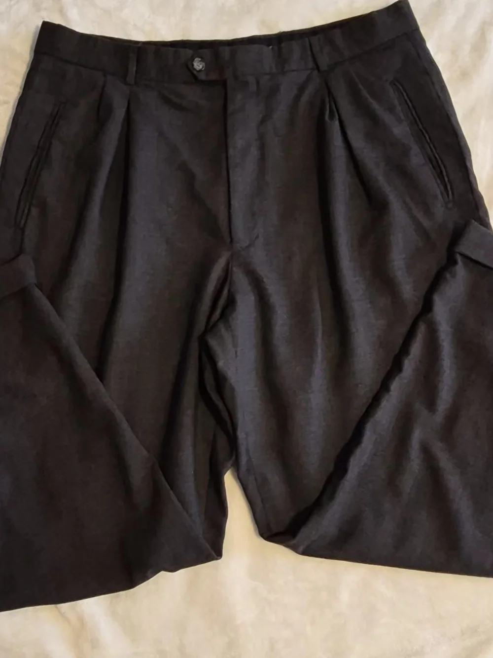Made in Italy Black Dress Pants - Classic Tailored Finish